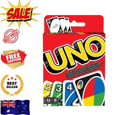 UNO Family Card Game With 112 Cards Travel-Friendly For 7 Year Olds And Up Play • $7.95