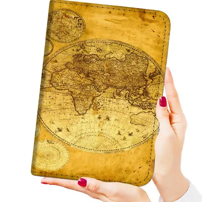 ( For IPad Air 3 10.5 Inch ) Flip Case Cover PB23908 World Map • £11.15