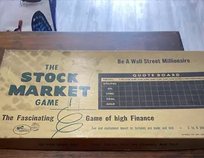 OLD VINTAGE THE STOCK MARKET BOARD GAME HIGH FINANCE WALL STREET 1955 Gabriel • $12.95