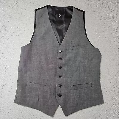 H&M Vest Mens Size 40R Grey Suit Stretch 5 Button Front Sleeveless Waistcoat • $19.89