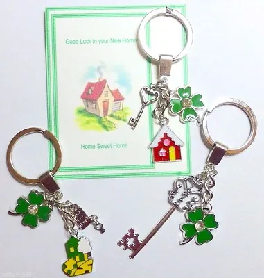 £5.70 • Buy Good Luck In New Home Gift Welcome To Your New Home Key Ring On Gift Card