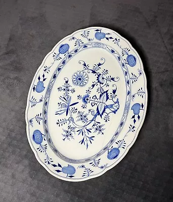 Antique MEISSEN 18 1/4  Blue Onion (Crossed Swords) Large Oval Meat Platter • $115