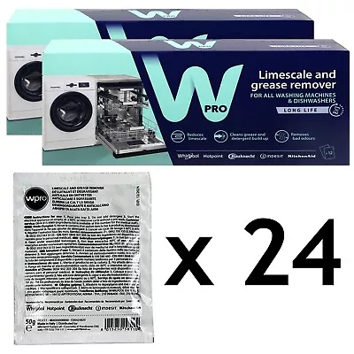 Hotpoint Washing Machine Limescale Descaler Detergent Remover 3in1 Sachets X 24 • £23.79