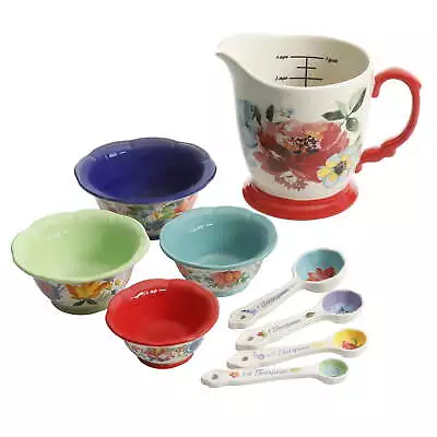 9-Piece Ceramic Measuring Cup Set Multiple Patterns • $24.97