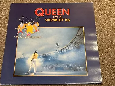 QUEEN Live At Wembley '86 LP (ORIGINAL SLEEVE ONLY) Freddie Mercury May Taylor. • £0.99