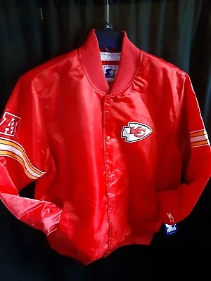 Kansas City Chiefs Men's Quilt Lined Front Snap Starter Jacket LargeXL Or XXL • $115.99