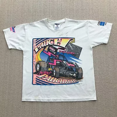 VINTAGE 90s Billy “The Kid” Pauch Shirt Boys Large Sprint Car Dirt Racing Youth • $40