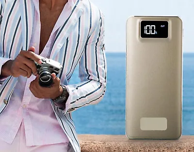 $19.90 • Buy 1X Golden Portable Charger Power Bank For Smartphone 20000mAh