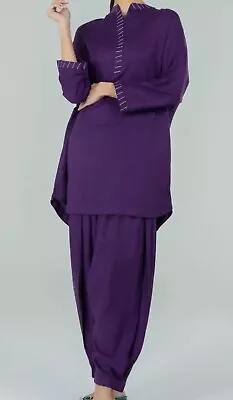 Ladies Purple Sana Safinaz 2Pcs Pakistani Suit Medium Size Shalwar Kameez • £17.50