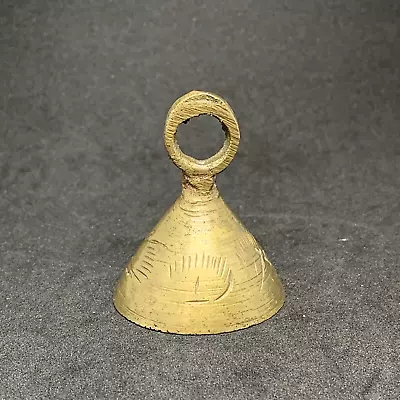 Vintage Miniature  Decorative Etched Solid Brass Melodic Bell India • $9.99