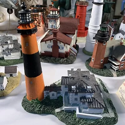 Lot Of Ten (10) Lighthouses By Scaasis Handcrafted Scaasis Originals Vintage • £241.11