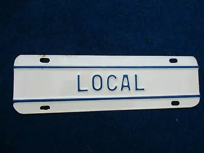 Vintage Original Local Truck Tag Topper White W/ Blue Highlights NOS • $19.99