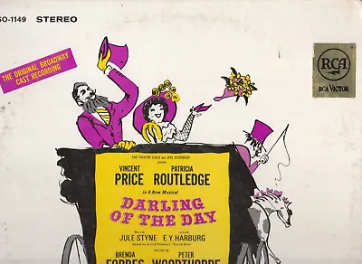 Rare-Darling Of The Day -1968-Vincent Price-Broadway Cast-554-USA Made-Record LP • $48.90