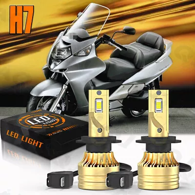 For Honda Silver Wing 600 Motorcycle LED Headlight H7 6000K Bright White BulbsA • $31.87