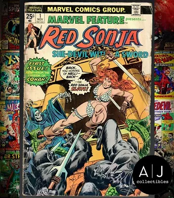 MARVEL FEATURE (Vol. 2) #1 GD+ 2.5 1st Red Sonja Solo Comics 1975 • $6.44