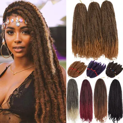 18  Afro Kinky Curly Braiding Hair African Marley Braids Twists Hair Extensions • $11.50