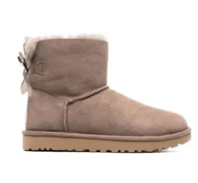 UGG Mini Bailey Bow II In Carabou  Size 5 NEW ORIGINAL WITH RECEIPT • £95