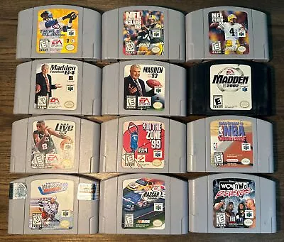 Lot Of 12 Nintendo 64 N64 Sports Games -- No Dupes! TESTED+PINS POLISHED • $46.99