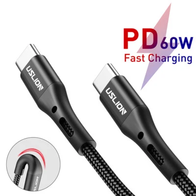 $3.38 • Buy 3A 60W PD USB C To USB Type-C Fast Charge Data Cable For Macbook Samsung Huawei