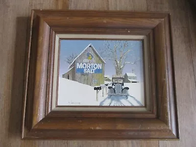 Signed H. Hargrove Framed Serigraph Oil Painting MORTON SALT Delivery Truck • $25