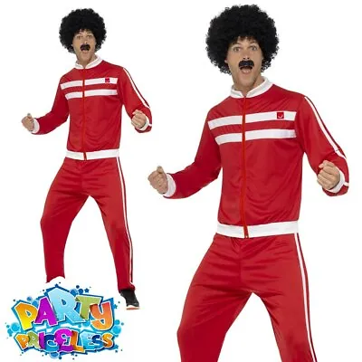 £15.49 • Buy Mens 1980s Shell Suit Costume Scouser Tracksuit Outfit Retro Fancy Dress Outfit 