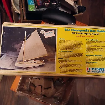 Vintage Midwest Products  The Chesapeake Bay Flattie  Wood Display Model Kit 965 • $50