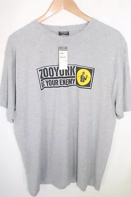 Zoo York Mens T Shirt Enemy £35 XL New Vintage 90s 00s Y2K Grey • £33.25