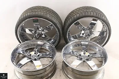 22  Vellano Wheels Vsk Chrome Lip 5 Lug Rims Off Bmw 10 750 Damaged  • $2600