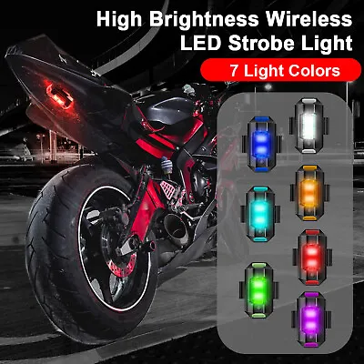 6 × LED 7 Colors Aircraft Warning Strobe Lights Chargeable Motorcycle Drone US • $12.99