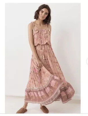 $120 • Buy Spell And The Gypsy Wild Bloom Strappy Maxi Dress In S. EUC