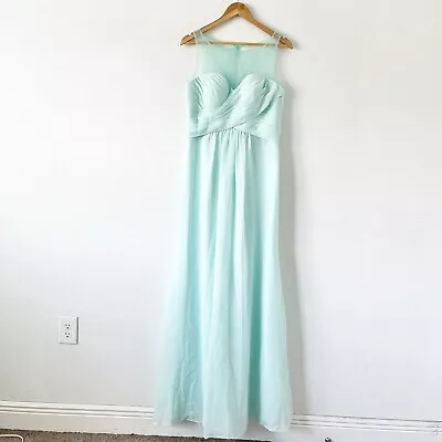 NWT Kleinfeld Bridesmaid Maxi Dress In Morning Mist Size 12 • $65