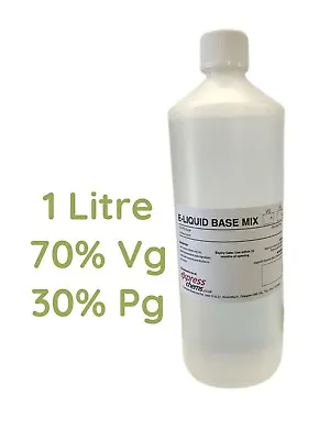 £12.99 • Buy  1 X 1 Litre 70% VG 30% Pg Vegetable Glycerine Propylene Glycol Mix EP/USP Grade