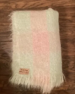 Vintage Glen Cree Throw Blanket  100% Mohair Scotland 48” X 72” • $39.99