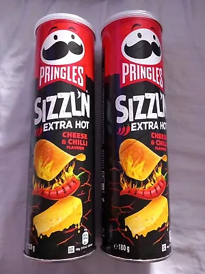 £13.69 • Buy 2 Tubs Of NEW Pringles Sizzlin Extra Hot Cheese And Chilli. BB09/23.FREE UK P&P 
