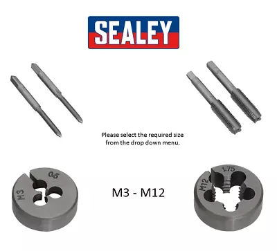 Sealey Individual Steel Metric Plug &Taper Tap Set Split Die Or Holder M3-M12 • £6.69