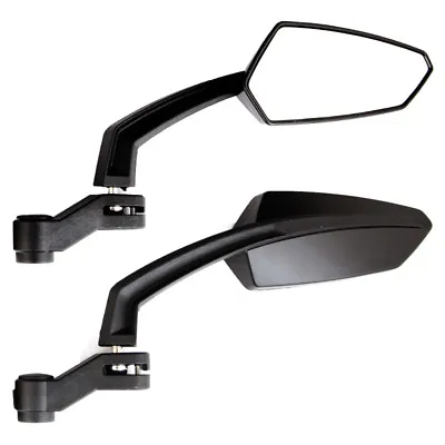 Universal Cnc Aluminum Black Motorcycle Rearview Mirror Leaf Mirror 8mm 10mm • $23.80