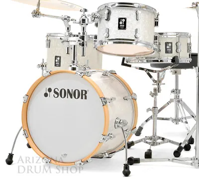 Sonor AQ2 Maple BOP 4pc Shell Pack W/18  Bass White Marine Pearl - IN STOCK • $879