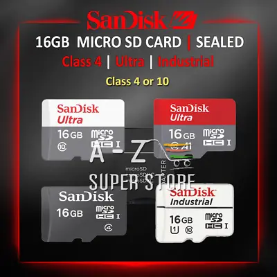 MICRO SD CARD 16GB SanDisk Ultra Extreme Pro Fast Memory HD Class 4 Or 10 OEM • $3.99