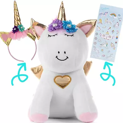 Unicorn Stuffed Animals For Valentine'S Day - Unicorn Plush Gift - Vday Gift Ani • $39.07