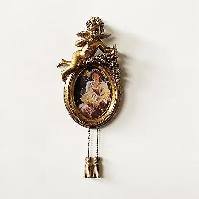 Photo Frame Cherub Sculpture European Style Ornate Picture Frame Tabletop Wall • $16.07