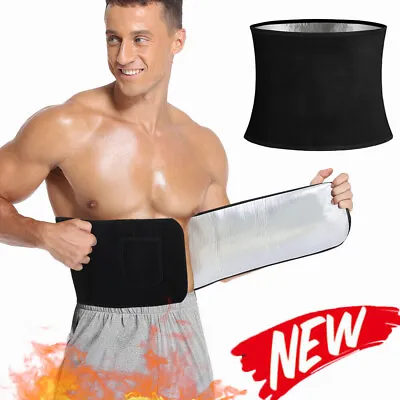 Wasit Trimmer Belt Sauna Sweat Band Wrap Tummy Stomach Weight Loss Fat Burner US • $18.99