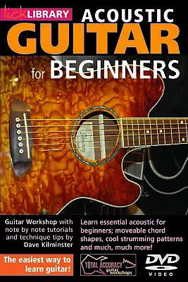 LICK LIBRARY Learn To Play Acoustic Guitar For Beginners GUITAR Lesson Tutor DVD • £11.99