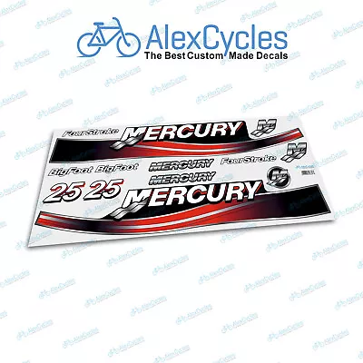 Mercury 25 HP Red Bigfoot FourStroke Laminated Outboard Motor Decals Sticker Kit • $19.70