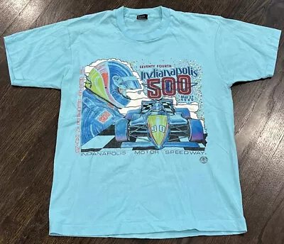 Vintage Indianapolis 500 T-Shirt May 1990 Single Stitch Racing USA Spectacle L • $21.50