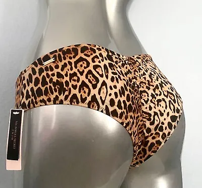 Victorias Secret Nwt Leopard Ruched Back Sexy Cheeky Swim Bikini Bottom • $19.99