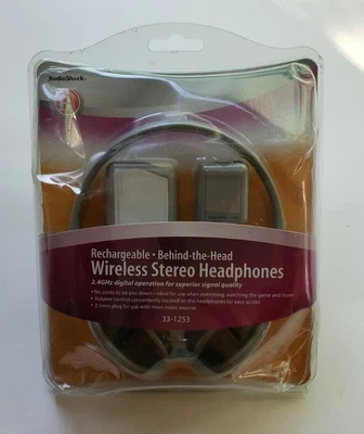 $25 • Buy NEW Vintage RadioShack 2.4GHz Wireless Stereo Headphones Rechargeable 330-1253 