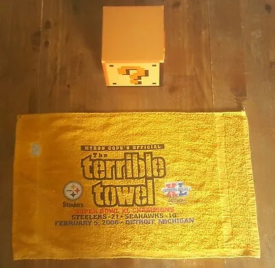 Vintage 2006 NFL Pittsburgh Steelers Super Bowl XL Commemorative Terrible Towel • $30