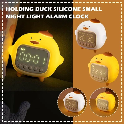 $32.41 • Buy Children's Duck Alarm Clock Lovely Night Light Rechargeable Lamp M5V3