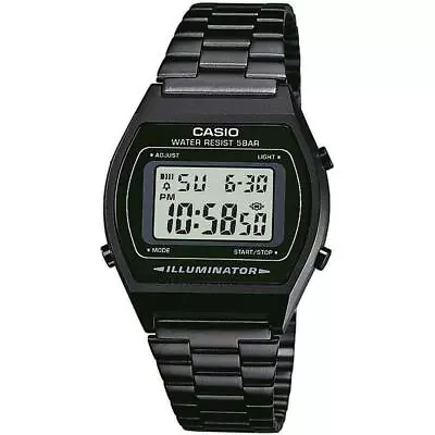 CASIO Vintage Series Black Retro Stopwatch Classic Digital Watch B640WB-1A • $49.95