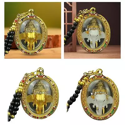 Thai Amulet Pendant Ganesha Elephant God Necklace Talisman For Protection • $28.47